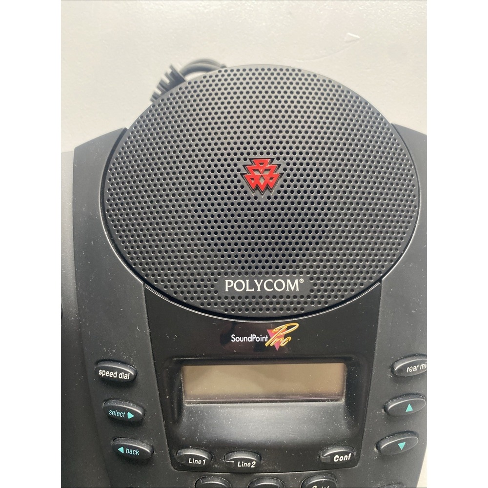 Polycom SoundPoint Pro SE-225 2 Line Professional Conference Phone w/Power Suppl - Picture 2 of 10